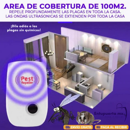 Repelente de Plagas Ultrasonix2.0Pets  3 x 1