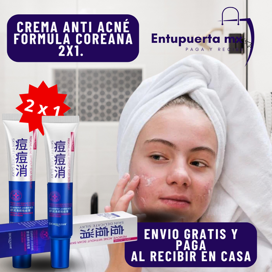 Crema Anti Acné Formula Coreana 2X1.